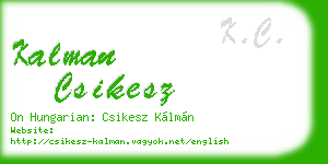 kalman csikesz business card